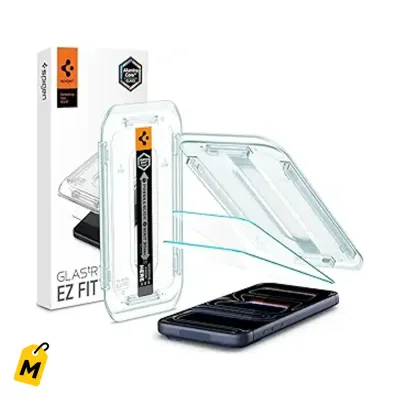 Protector Spigen GlasTR EZ FIT pa iPhone 17 Pro, 17, 16 Pro - Pantalla Nitida y Segura