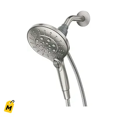 Moen Engage Niquel Cepillado Anti-Manchas 6 Funciones Cabezal Ducha Mano Magnetico