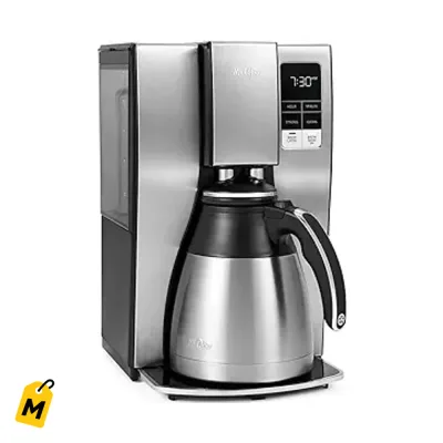 Mr. Coffee Cafetera 10 Tazas Programable, Jarra Termica, Acero Inoxidable