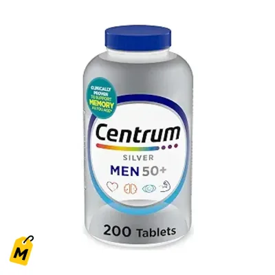 Multivitaminico Centrum Silver Hombres 50+ con D3, B y Zinc - 200 Tabletas