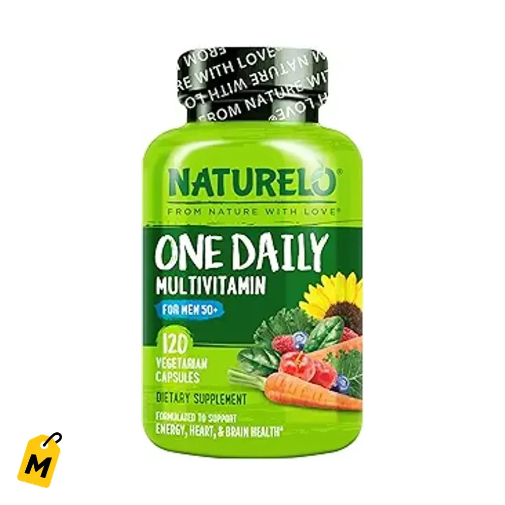 NATURELO Multivitaminico Hombres 50+ - Energia y Salud Diaria con Ingredientes Naturales