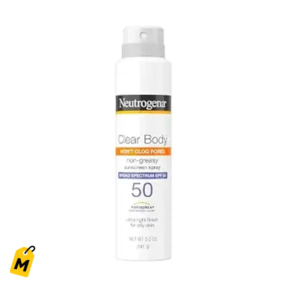 Neutrogena Clear Body SPF 50 Spray Protector Solar Invisible y Resistente al Agua