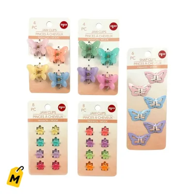 Pinches de Pelo Flores y Mariposas Pa Que Luzcas