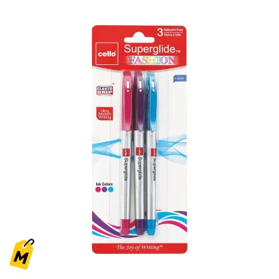 Plumas Cello Superglide Fashion - Paquete de 3 Colores Vibrantes