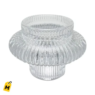 Portavela de Cristal Transparente - Pa Tu Casa