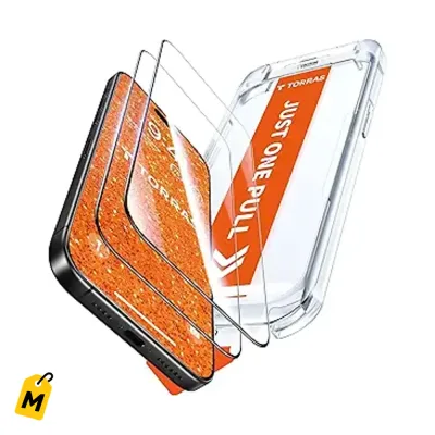 Protector Pantalla TORRAS iPhone 17 Pro Max. Ultra Resistente, Anti-Rayas, 2-Pack