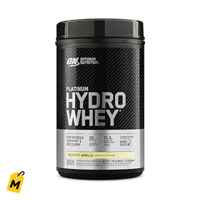 Proteina Hydrowhey ON Vainilla - 20 Serv. Cero Lactosa y Colesterol. Pa tus musculos.