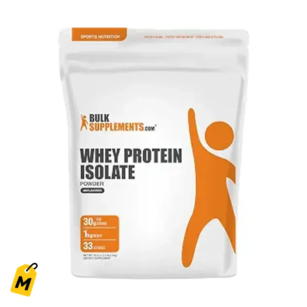 Proteina Whey Aislada 1kg Sin Sabor - Pura, 30g por Servicio, Sin Gluten