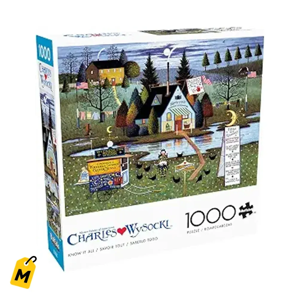 Rompecabezas Charles Wysocki El Sabichoso 1000 Piezas pa Adultos