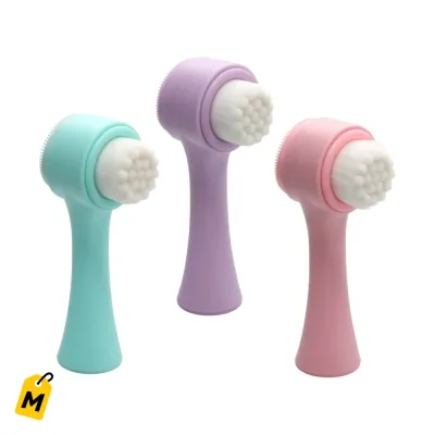Sassy + Chic Cepillo Facial Doble Lado Limpieza Profunda y Exfoliacion