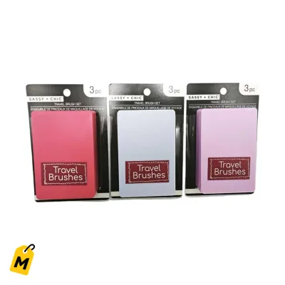 Set de Brochas Sassy Chic pa Viajar 3 Piezas Colores Surtidos