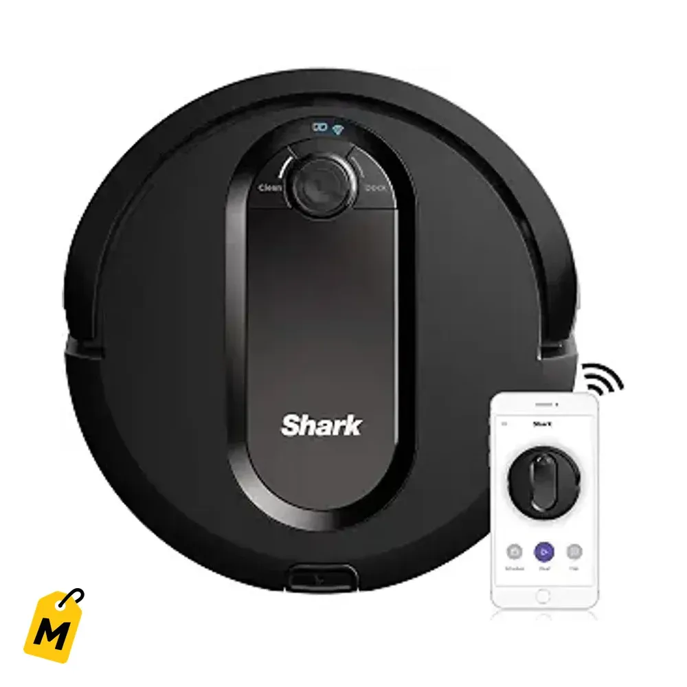 Shark IQ RV1001 Aspiradora Robot Wi-Fi Mapeo Inteligente Negro (Sin Base Auto Vaciado)