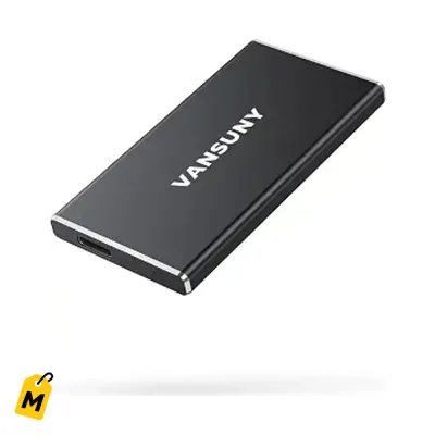 SSD Externo Portatil Vansuny 250GB USB C, super rapido a 430MB/s pa PC, laptop y celulares
