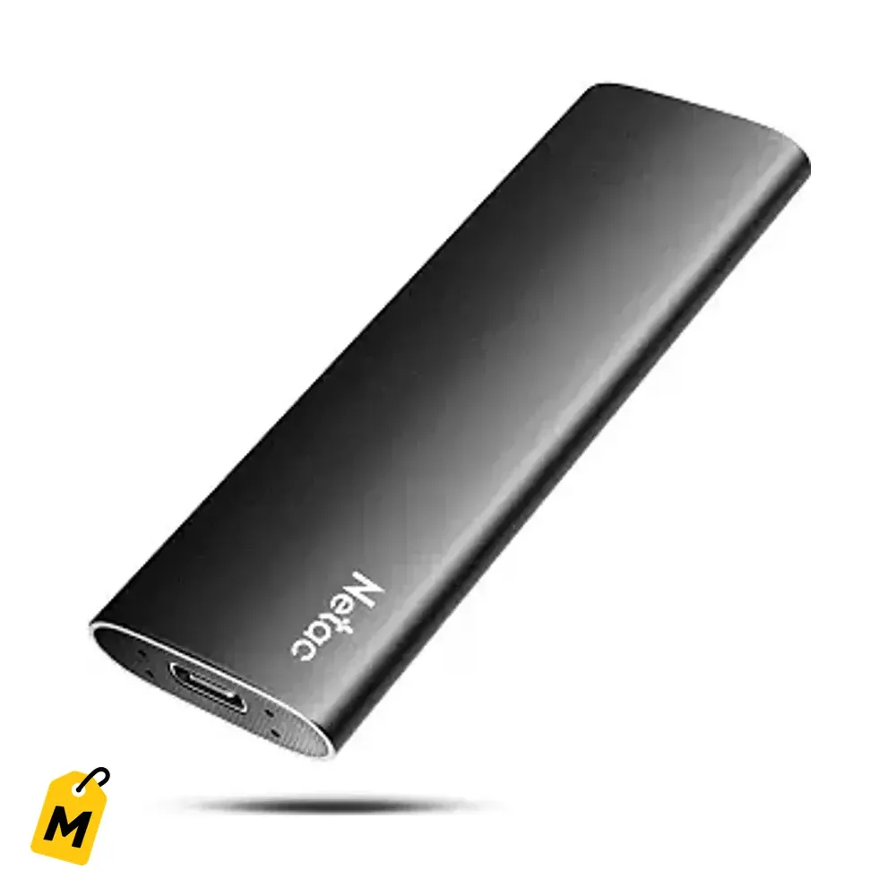SSD Portatil Netac Zslim 500GB USB 3.2 Gen 2 Tipo-C - Pa tus archivos rapido y seguro