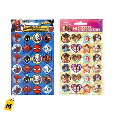 Stickers Princesas Disney - 4 Hojas para la Gozadera