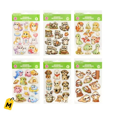 Stickers de Animales Estilo Carton: La Gozadera para Decorar!