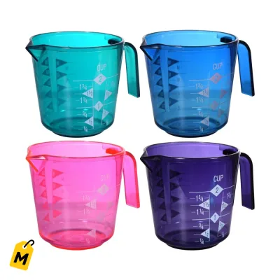 Taza Medidora Plastica 2 Tazas Transparente Cocina Facil Mercablo