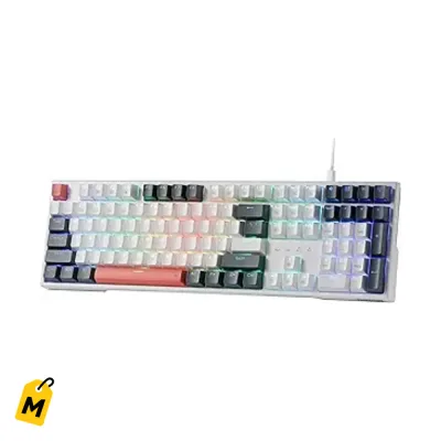 Redragon K668 Teclado Gamer RGB con Cable, 108 Teclas Hot-Swap y 4 Atajos Extra