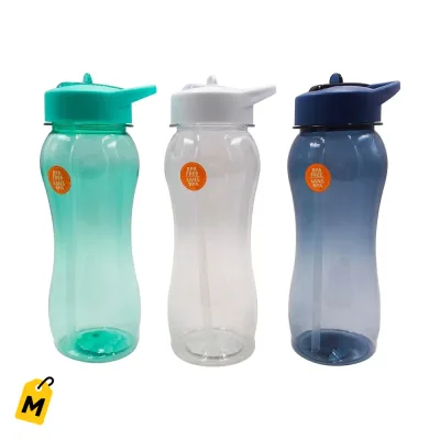 Termos de agua plasticos con sorbete, 25 oz.