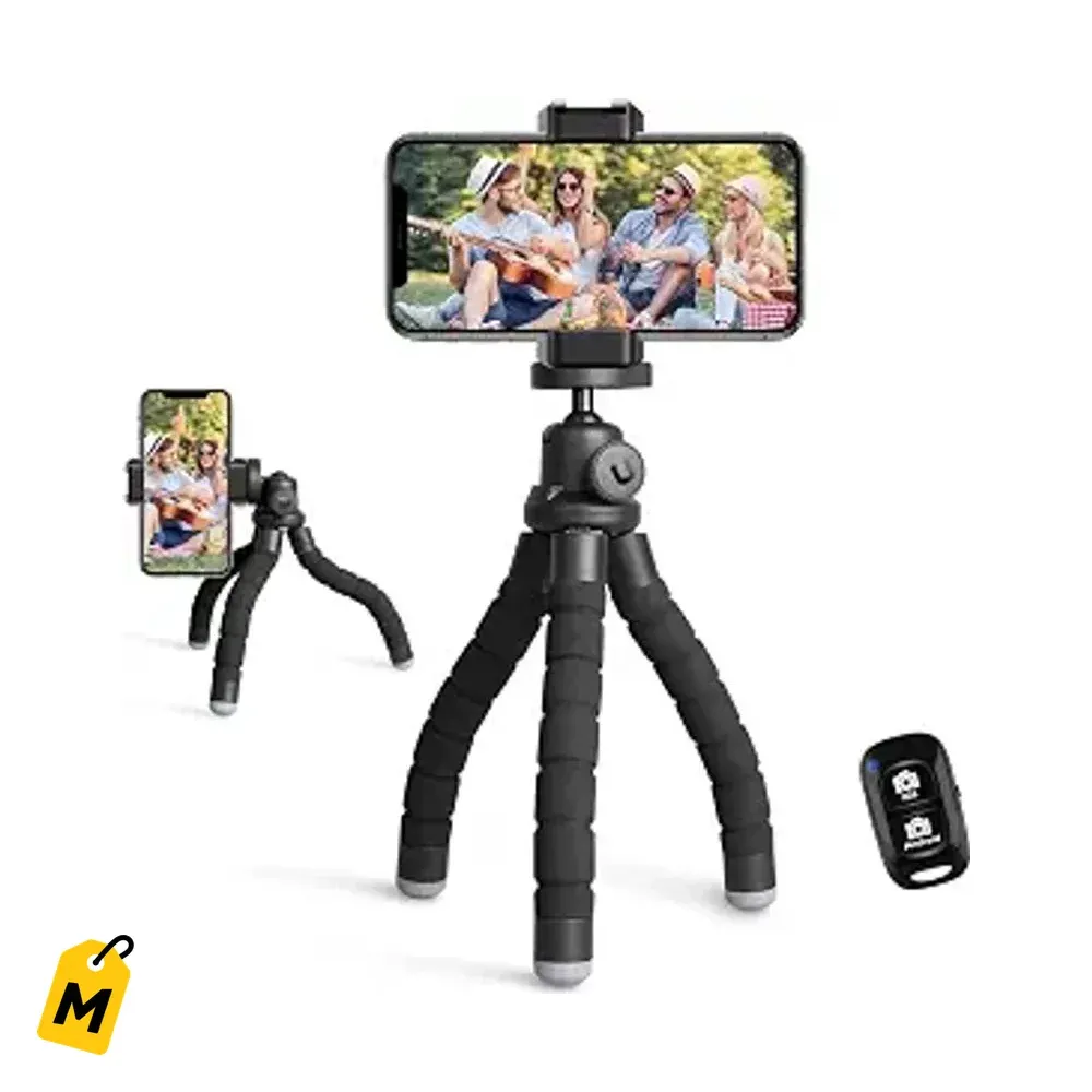 Tripode Ubeesize pa tu celular: Flexible, portatil y con control remoto