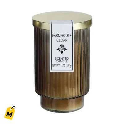 Vela de Cedro Aromatizada Estilo Campestre 14 Onzas