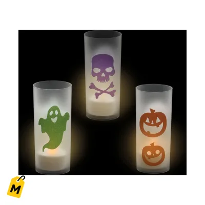 Vela LED de Halloween con Brillo para un Ambiente de Miedo